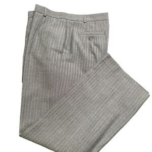 Lined Talbots Italian Stretch Wool Blend Herringbone Trousers Women Size 12